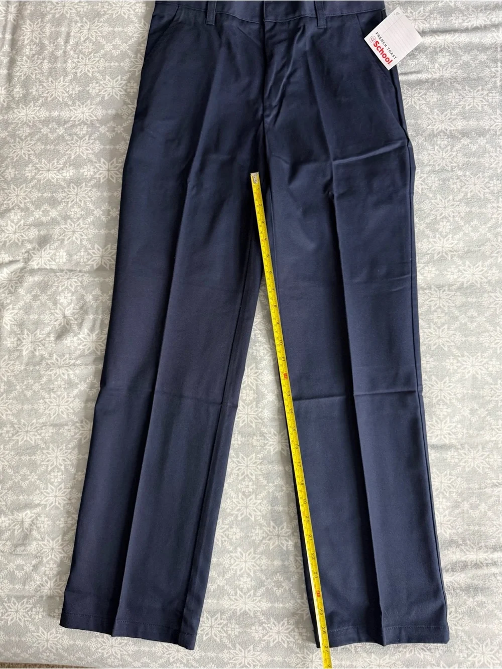 French Toast NWT Relaxed Fit Twill Pants Boy’s 14 Navy Adjustable School Uniform